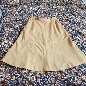 Vintage Tan A-Line Women's Skirt